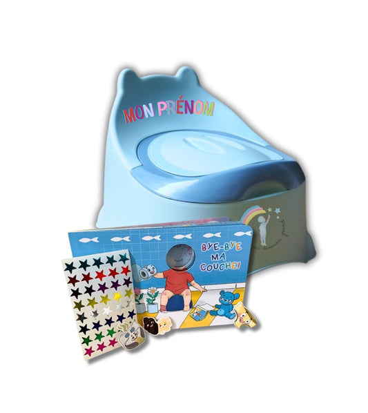 LE PACK COMPLET « BYE-BYE MA COUCHE » : livre personnalisé + pot magique + guide